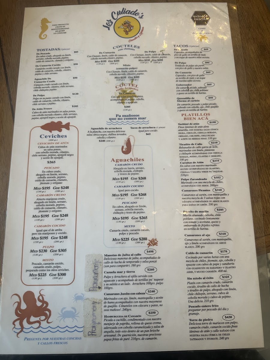 Los Culiados Mariscos Menu - Image 3