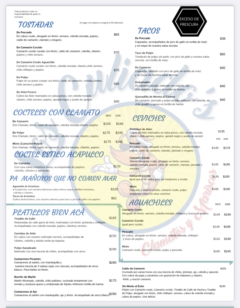 Los Culiados Mariscos Menu - Image 5
